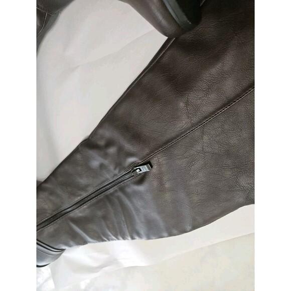 Top Moda Womens Boot Rear Zip Flat Straps Buckle Brown Size 7 Cognac Brown Boots - Picture 5 of 6